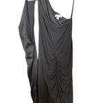 Topshop  Black One Arm Ruched Formal Dressy Maxi Dress Women Sz 8 Photo 5