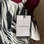 Who What Wear NWT tank top sz M palm print black Photo 4