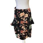 Forever 21 Women  Skirt, L, Black Floral Photo 0