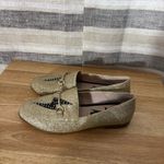 Nine West Wildgirls Gold Glitter Lighting Bolt Loafers Size 6 Photo 1