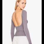 Intimately FP Low Back Seamless Long Sleeve light grey nwot $58 revolve casual Gray Photo 1