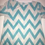 SheIn Womens Medium Light Blue and White Wave Pattern Striped Long Sleeves Dress Photo 3