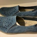 Earth Origins  by Earth Womens “ Sugar” Blue Suede Slip on NWOT 11 WIDE Photo 0