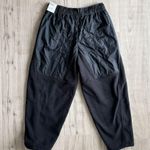 Nike NWT Black Curve Plush Trousers Sz Medium Womens Quilted Swoosh Logo Photo 5