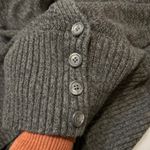Ralph Lauren Lauren  Petite Grey Knit Cardigan Sweater Buttons Tie Waist Photo 2