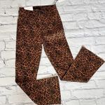 7 For All Mankind #3 NWT Leopard-Print High-Rise Slim-Fit Kick Flare Jeans Photo 5