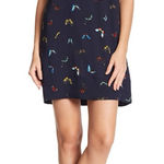 Joie  Peri Navy Dress Butterfly Navy Blue Racerback Tank Dress Photo 0