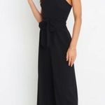 Petal and Pup Leyton Black One Shoulder Wide Leg Belted Jumpsuit 4 Photo 1