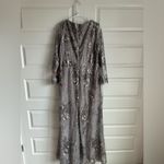 Mac Duggal Embellished V Neck Illusion Long Sleeve Gown- NWT Photo 3