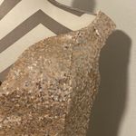 Emerald Sundae women’s Gold/pink sequined off shoulders formal dress size 15 Photo 4