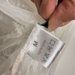 White Lace Sheer Long Sleeve Boatneck Top Sz M NWT Size M Photo 6