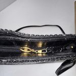 Vintage 1980's Black Convertible Ecru Metal Mesh Crossbody Bag Purse Handbag Photo 14