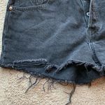 Levi's Levi Strauss 501 fly button black distressed jean shorts Photo 4
