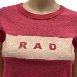 Alternative  Earth Rad Heathered Red and Cream Short Sleeve Tee Womens Small Photo 2