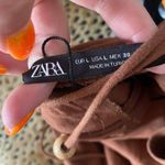 ZARA  Cutout V-Neck Strappy Midi Dress Brown Size Large Photo 4