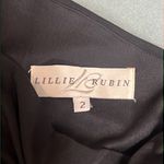 Vintage Lillie Rubin One Shoulder Gown with Ruched Side and Beading Detail Black Size 2 Photo 9