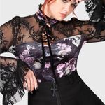 KILLSTAR Gothic Lace Skull and Rose Top Photo 1