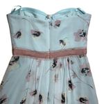 BCBGMAXAZRIA Amber Pearl Blue Floral Strapless Silk Maxi Dress Women’s US 4 Photo 5