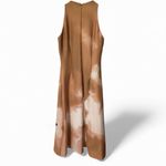 Donna Karan  New York Sleeveless Sheath Dress Gold Tan White Brushstroke Sz 4 NWT Photo 3