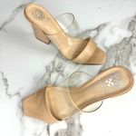 Vince Camuto Felima Mules Biscuit Soft Leather & Clear Size 11 Vaca Resort Club Photo 5
