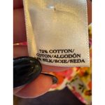 Ann Taylor  Shirt Women 8 Pink Yellow Floral Silk Cotton Button Down Preppy Boho Photo 10