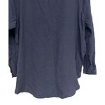 Free People  We the Free Summer Daydream Frayed Button Down Shirt Black Sz Medium Photo 5