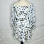 Lovers + Friends  World Traveler Dress Size S Blue Polka Dot Speckled Ocean Photo 9