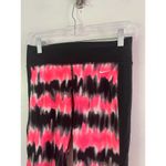 Nike  Mid Rise Pink Black Tie Dye Striped Cropped Yoga Leggings Size Small Photo 2
