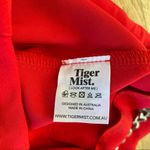 Tiger Mist  Straight leg Pants with chain in Red Photo 5