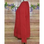 J. Jill Ladies Red Long Sleeve Pullover Cable Knit Sweater Size M Casual Stretch Size M Photo 3