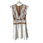 For Love & Lemons  Laney Lou Sheer Nude Panel White Mini Dress size small Photo 1