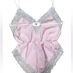 Vintage Ms. Leslee Pink Teddy Bodysuit Romper French Cut Tagged Large Fits Small Photo 5