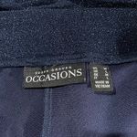 Susan Graver New Occasions Metallic Knit Wide Leg Pants Navy Blue Size Medium Photo 9