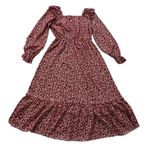 ANNA KASI California Red Floral Dress size M Pink Size M Photo 5