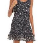 AQUA  Black and White Floral Mini Dress Photo 0