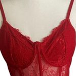 Chic Red Lace Bralette Size L Photo 0