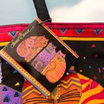 Laurel Burch vintage giant cat tote bag Red Photo 11