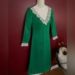 70s lace collar dress Green Photo 2