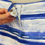 Tommy Bahama  Satin Silk Striped Shirts Blue‎ White Size 14 Photo 4