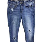 Levi's Denizen From Distressed Jegging Jeans Skinny Fit Blue Stretch Womens 5/27 Photo 1