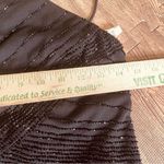 90s Vintage De Laru Black Beaded Halter Prom Gown Black Flowy Maxi Dress 7/8‎ Size undefined Photo 7