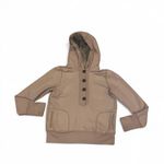 American Eagle Y2K  tan button up hoodie with fur lined hood Photo 1