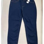 Workshop Republic Clothing WORKSHOP Republic Jeans Sz 12 Dark Blue Skinny Ankle Stretch Contrast Stitching Photo 9