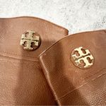 Tory Burch Adeline Leather Riding Boots Brown Gold Emblem Zip 5M NEW Photo 7