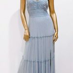 Ultra Flirt Women's Light Blue Sleeveless Tiered Maxi Dress Size S Photo 1