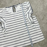 Anthropologie Postmark Flutterwork Top Sleeveless Navy White Striped Size XS Photo 10