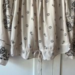 Theory Odettah Bandana Silk Off the Shoulder Top XS Photo 5