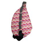 KAVU Chevron Pattern Crossbody Rope Strap Satchel Sling Bag Photo 1
