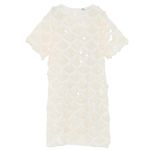 ZARA  LIMITED EDITION RUNWAY STYLE POPULAR TULLE OFF WHITE/CREAM SEQUIN DRESS NWT Photo 1
