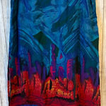 Chico's  Blue Abstract Print Maxi Skirt - Size 2 (12) Photo 0